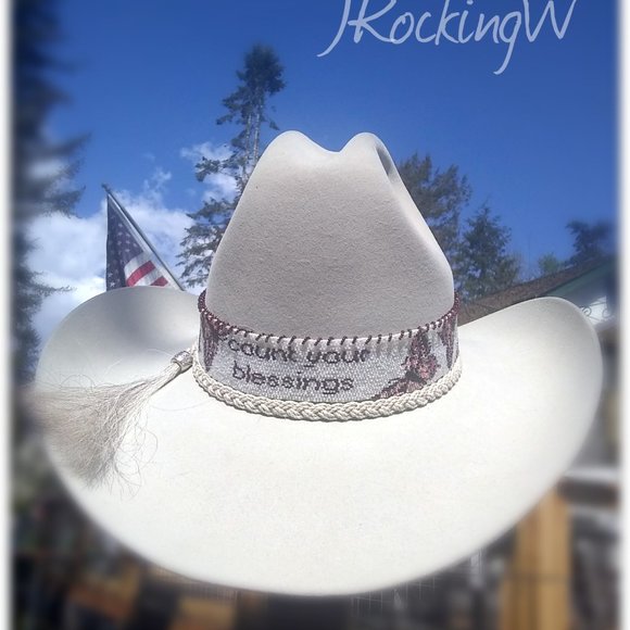JRW Custom Cowboy Infinity Hat Band Butterflies main image 6